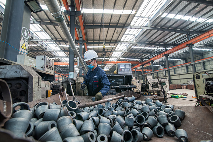 巩义网架配件-锥头加工车间